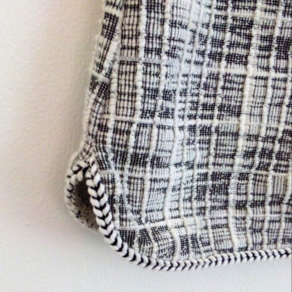 2 For $35 MAX Studio Norstroms Checker Knit top 3/4 Slv Black/wh  Sz S LIKE NEW - Picture 3 of 14